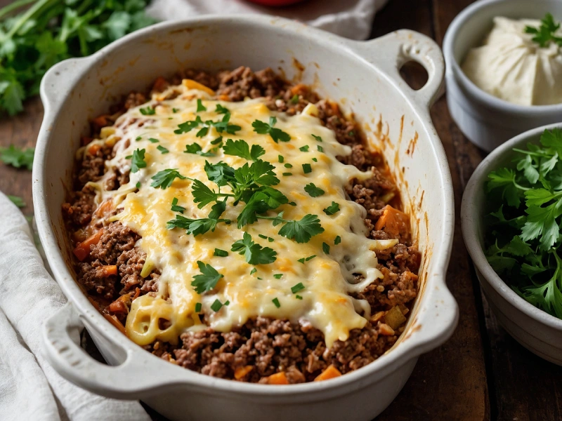 Keto Ground Beef Recipes (Low-Carb & Flavorful) 1 healthy ground beef casserole